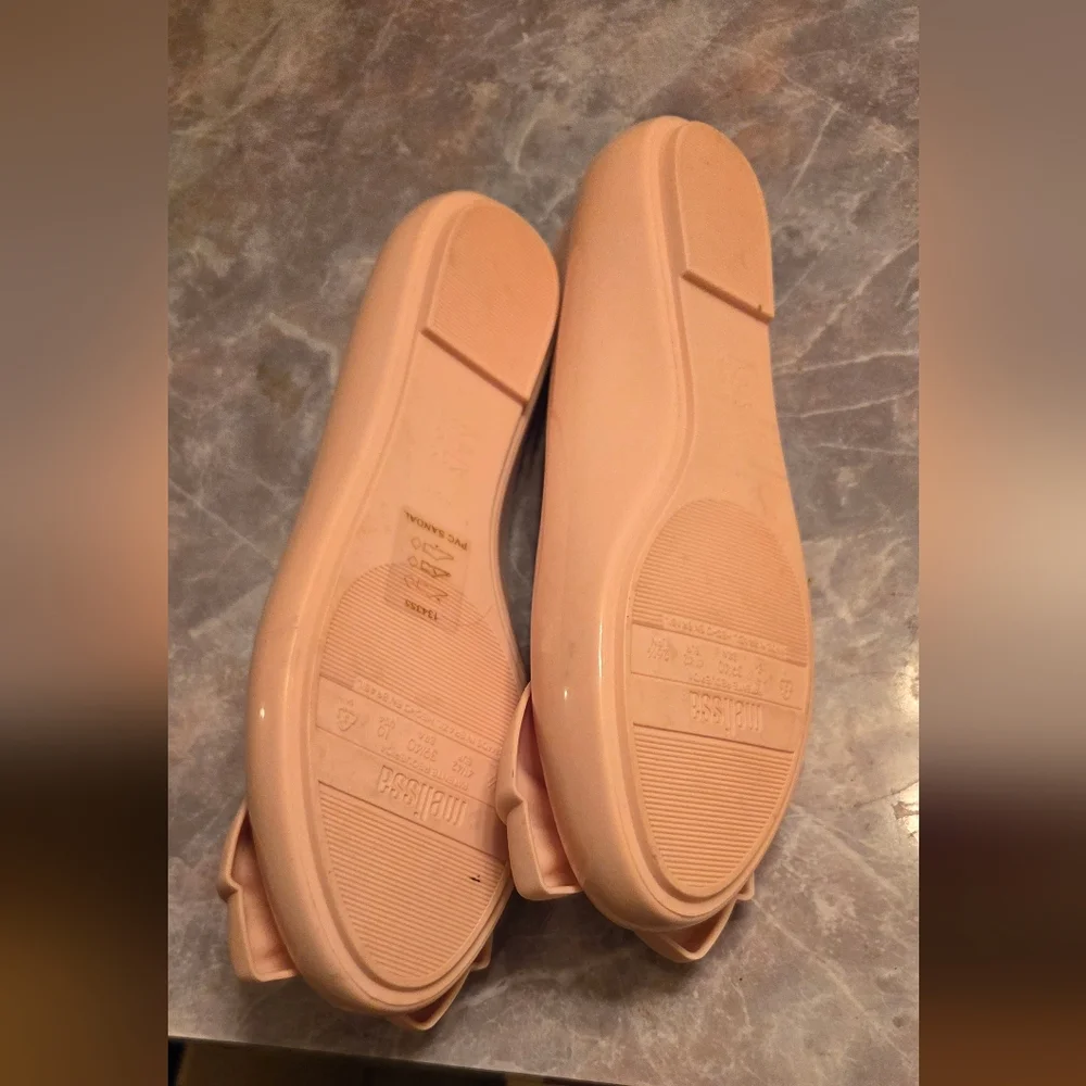 Melissa Pink Bow Jelly Flats - Picture 3 of 3